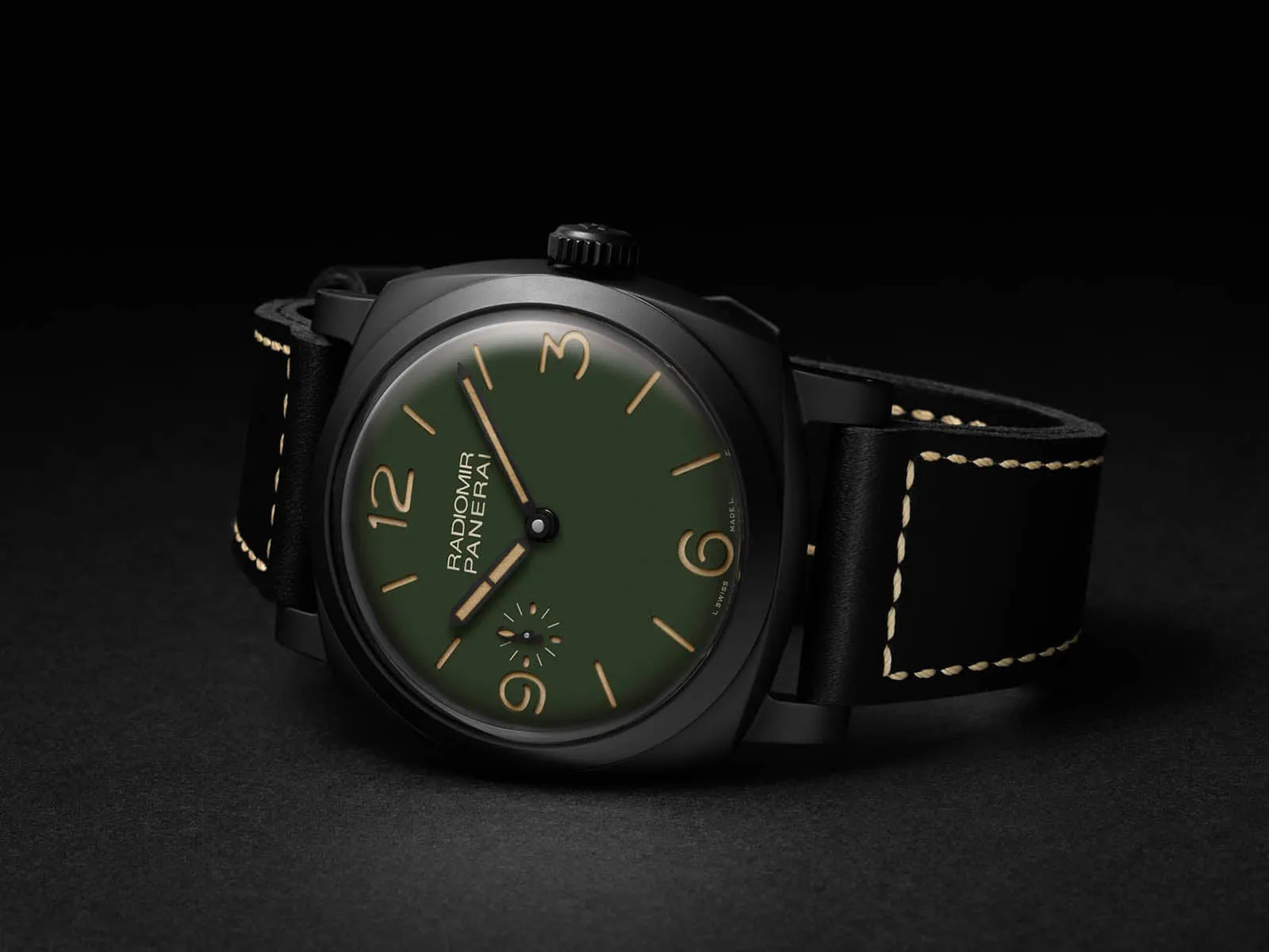 Panerai Pre Owned Radiomir 1940 Military Green Dial 48Mm Op7264 Pam00997 Men’S Watch