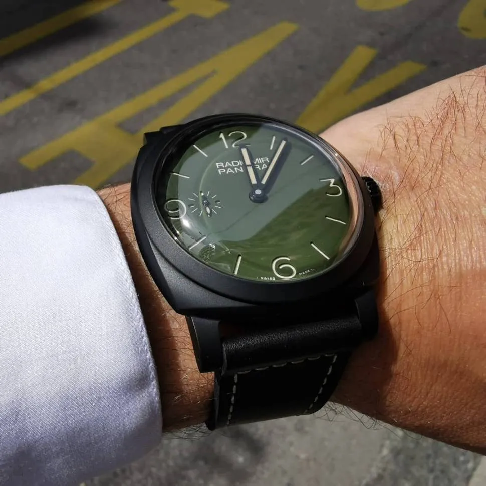 Panerai Pre Owned Radiomir 1940 Military Green Dial 48Mm Op7264 Pam00997 Men’S Watch