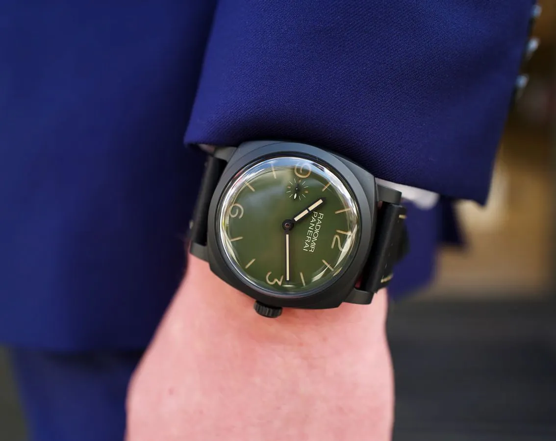 Panerai Pre Owned Radiomir 1940 Military Green Dial 48Mm Op7264 Pam00997 Men’S Watch