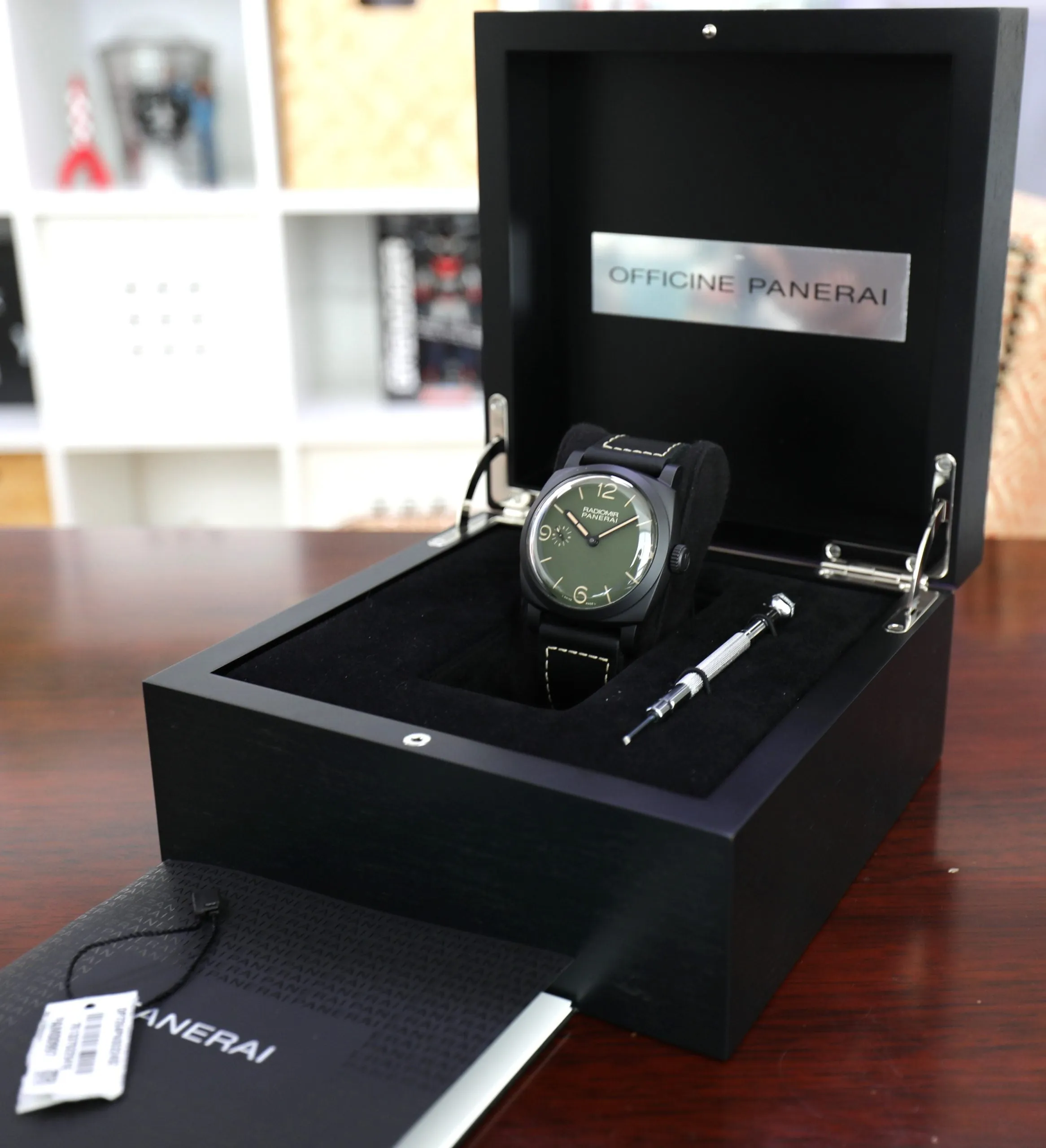 Panerai Pre Owned Radiomir 1940 Military Green Dial 48Mm Op7264 Pam00997 Men’S Watch