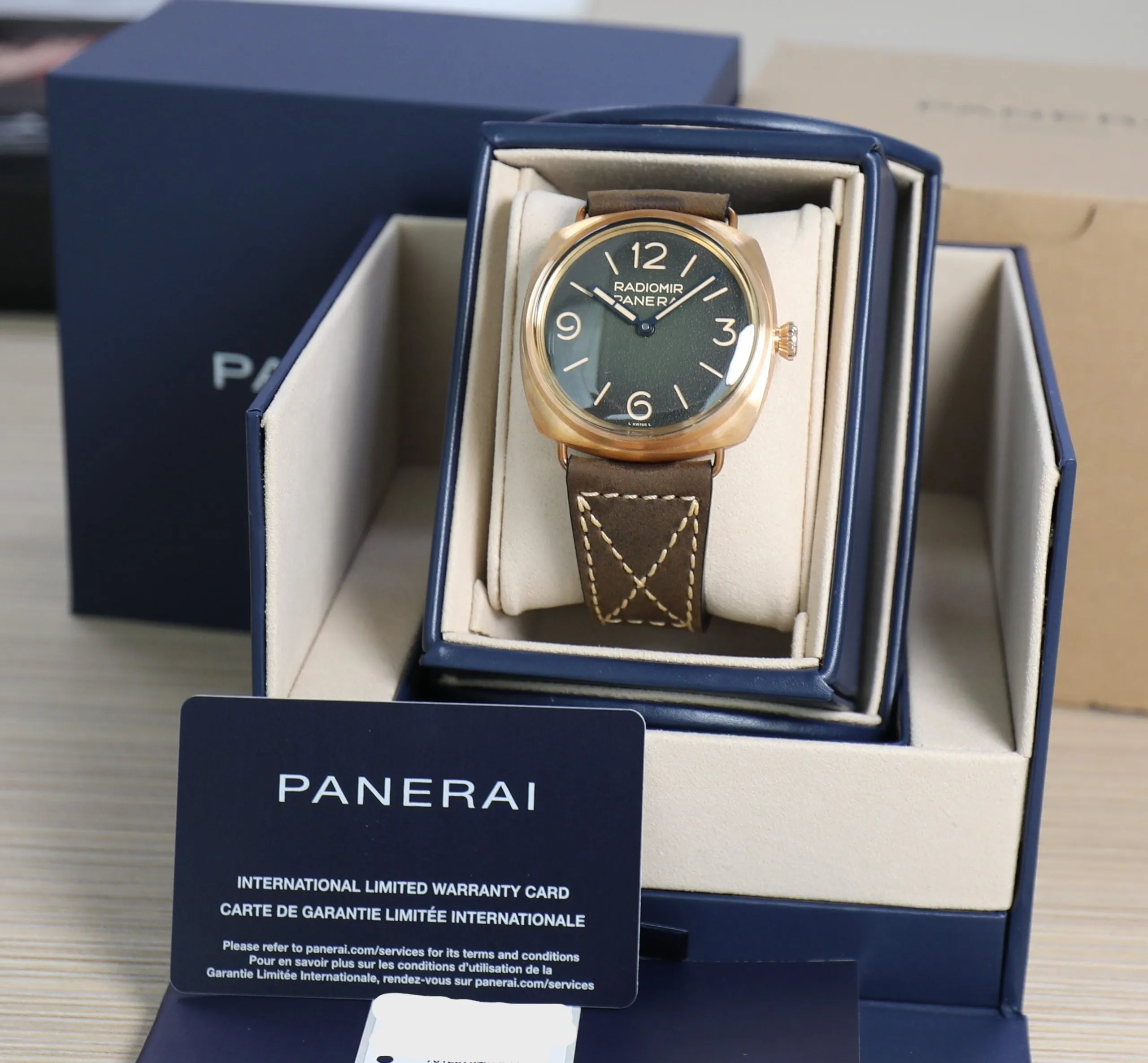 Panerai Radiomir – 3Days 47mm – Bronze Green Dial – PAM00760 – New – Full Set