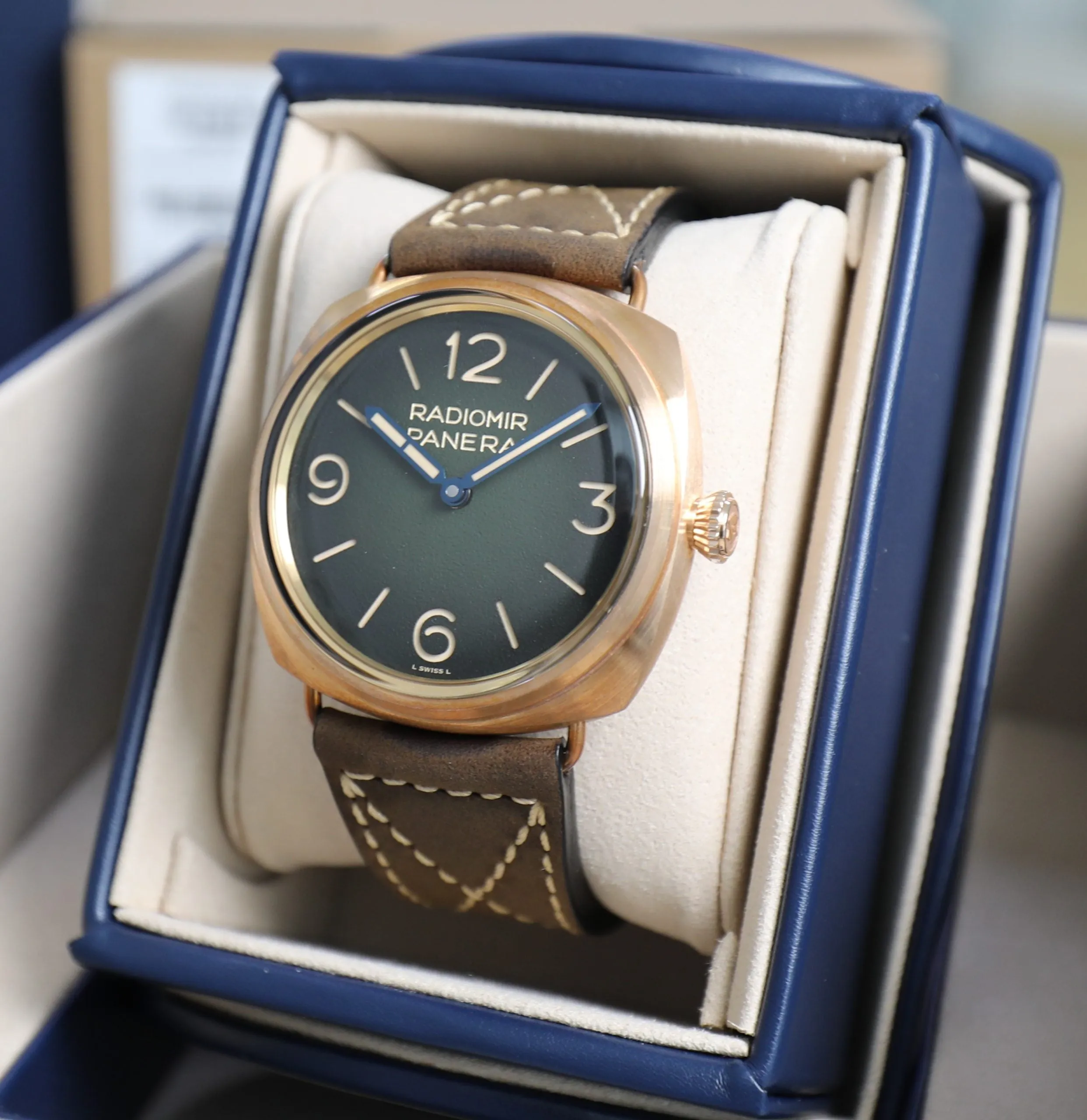 Panerai Radiomir – 3Days 47mm – Bronze Green Dial – PAM00760 – New – Full Set