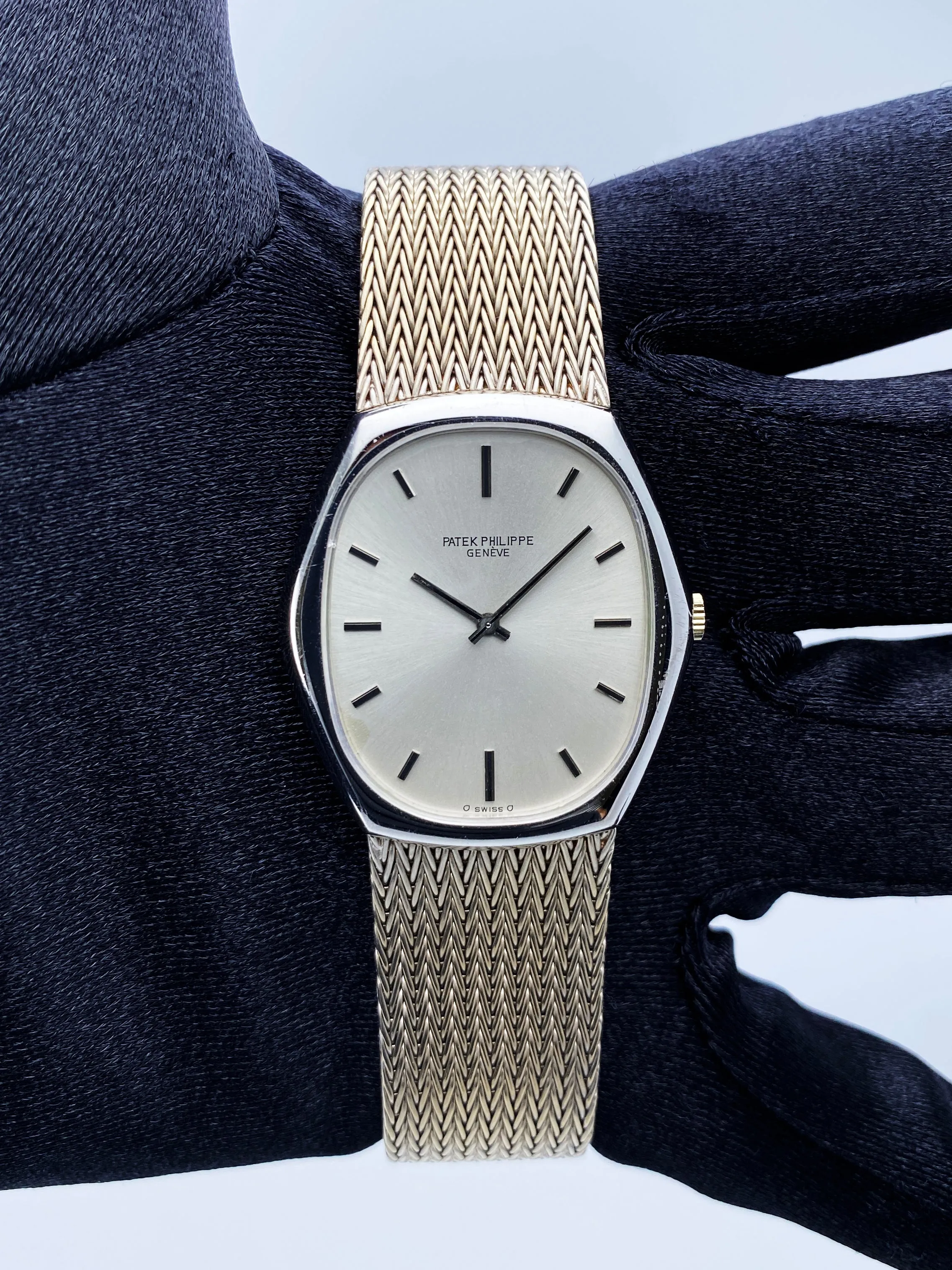 Patek Philippe 3858 18K White Gold Mens Watch