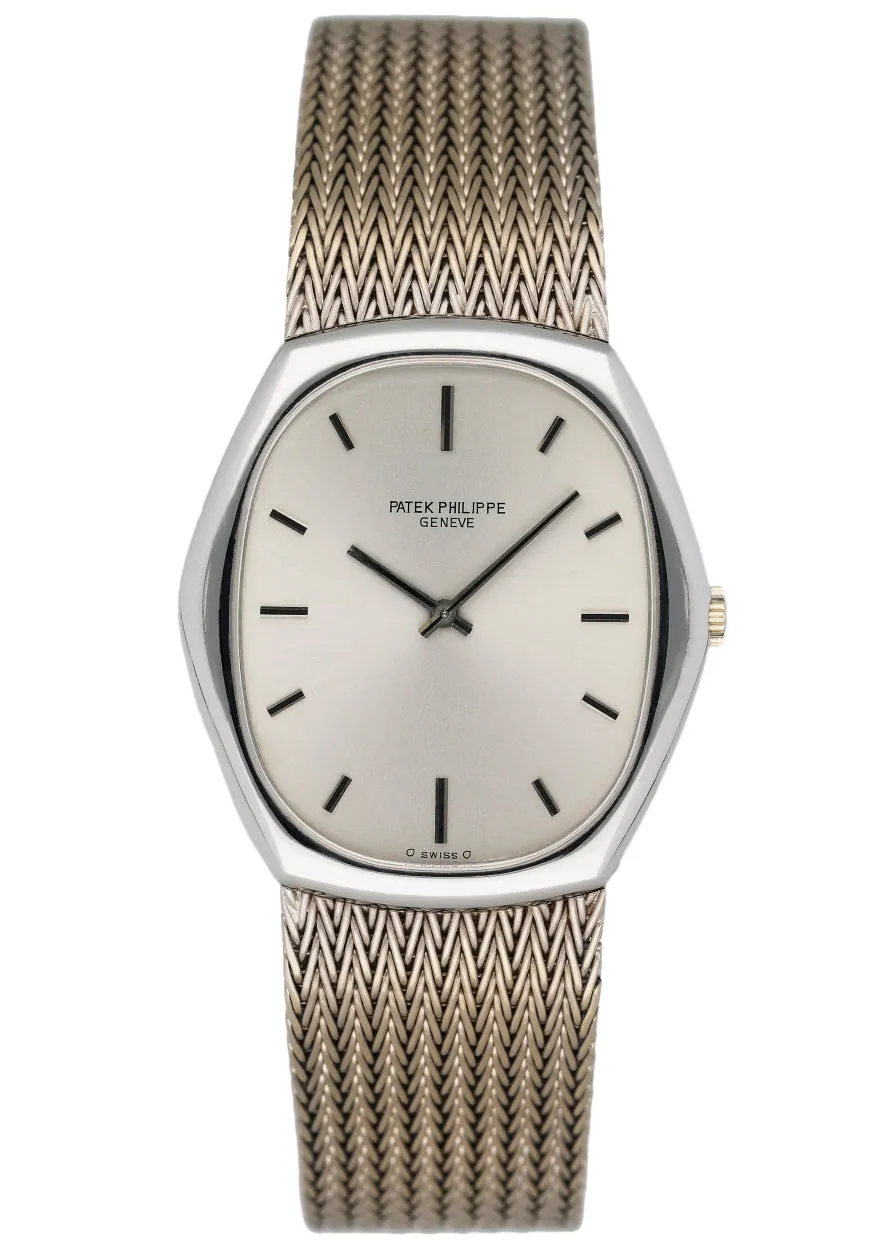 Patek Philippe 3858 18K White Gold Mens Watch