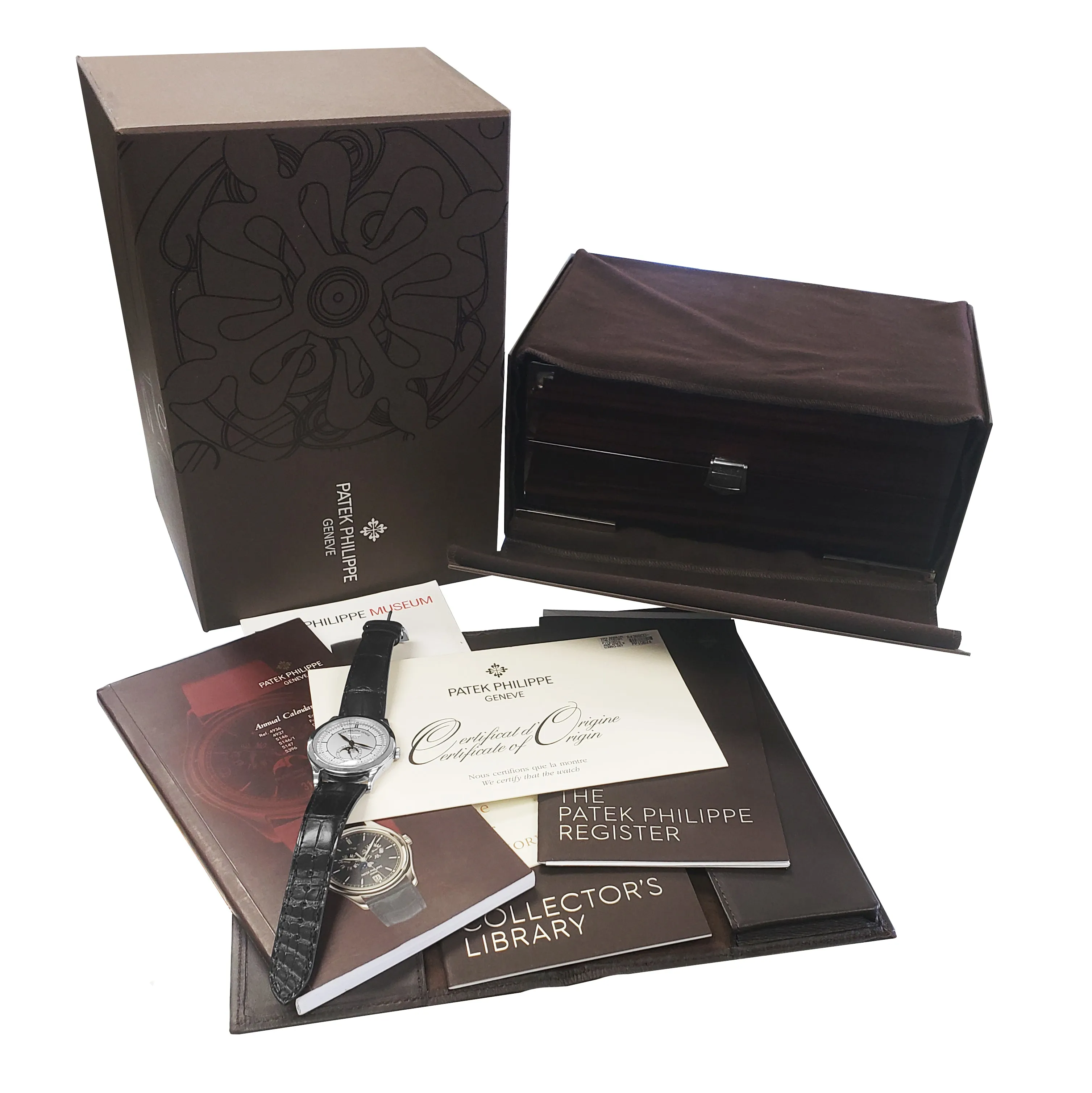 Patek Philippe Calatrava 18k White Gold Annual Calendar 38.5mm Watch 5396G-001