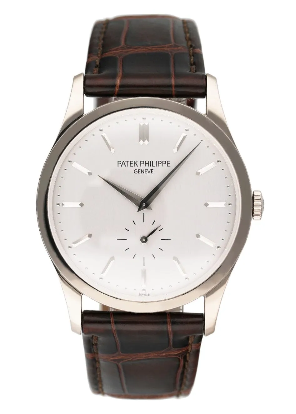 Patek Philippe Calatrava 5196G 18K White Gold Mens Watch Box Papers