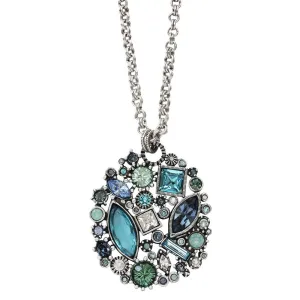 Patricia Locke "Winter Palace" Sterling Silver Plated Swarovski Necklace, 16.5"   1" Extender Zephyr NK0605S