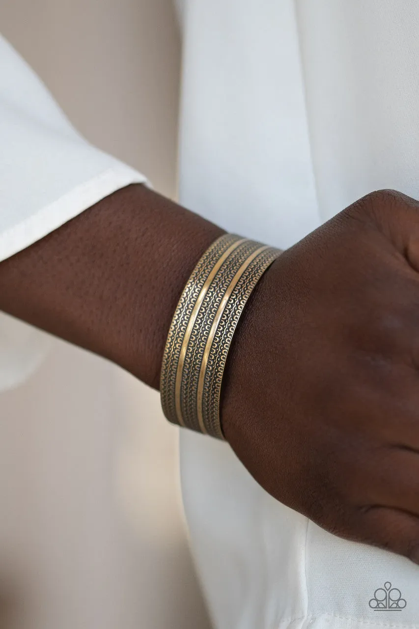 Patterned Plains Brass Paparazzi Bracelet