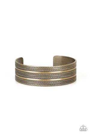 Patterned Plains Brass Paparazzi Bracelet