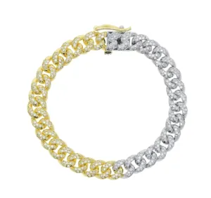PAVE CURB SWAG BRACELET - COMBO