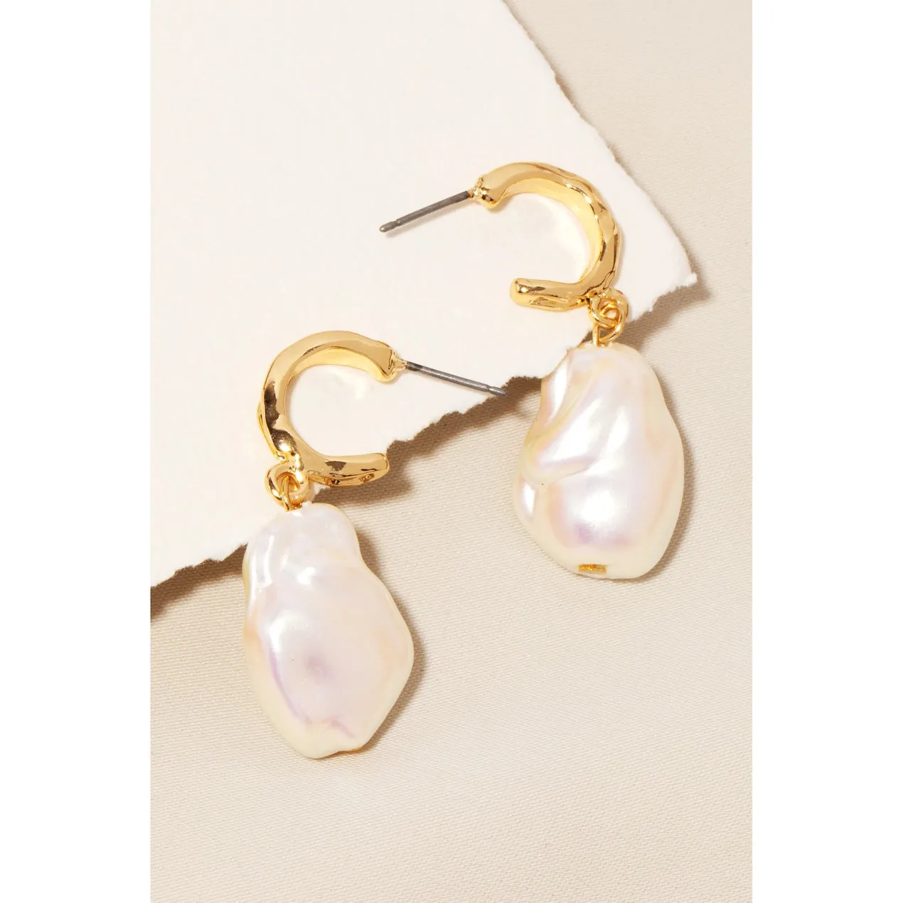 Pearl Hoop Earrings