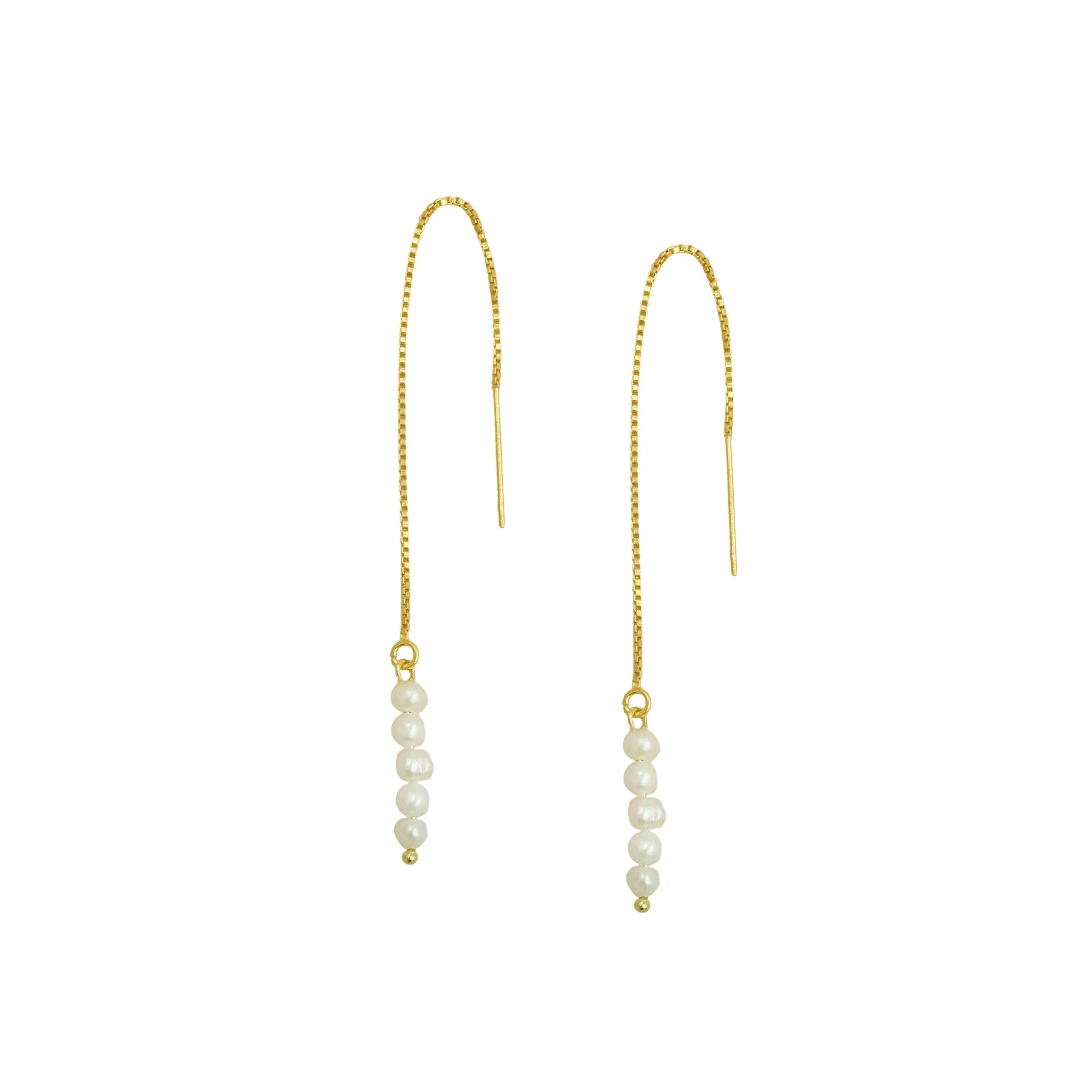 Pearl Threader Earrings