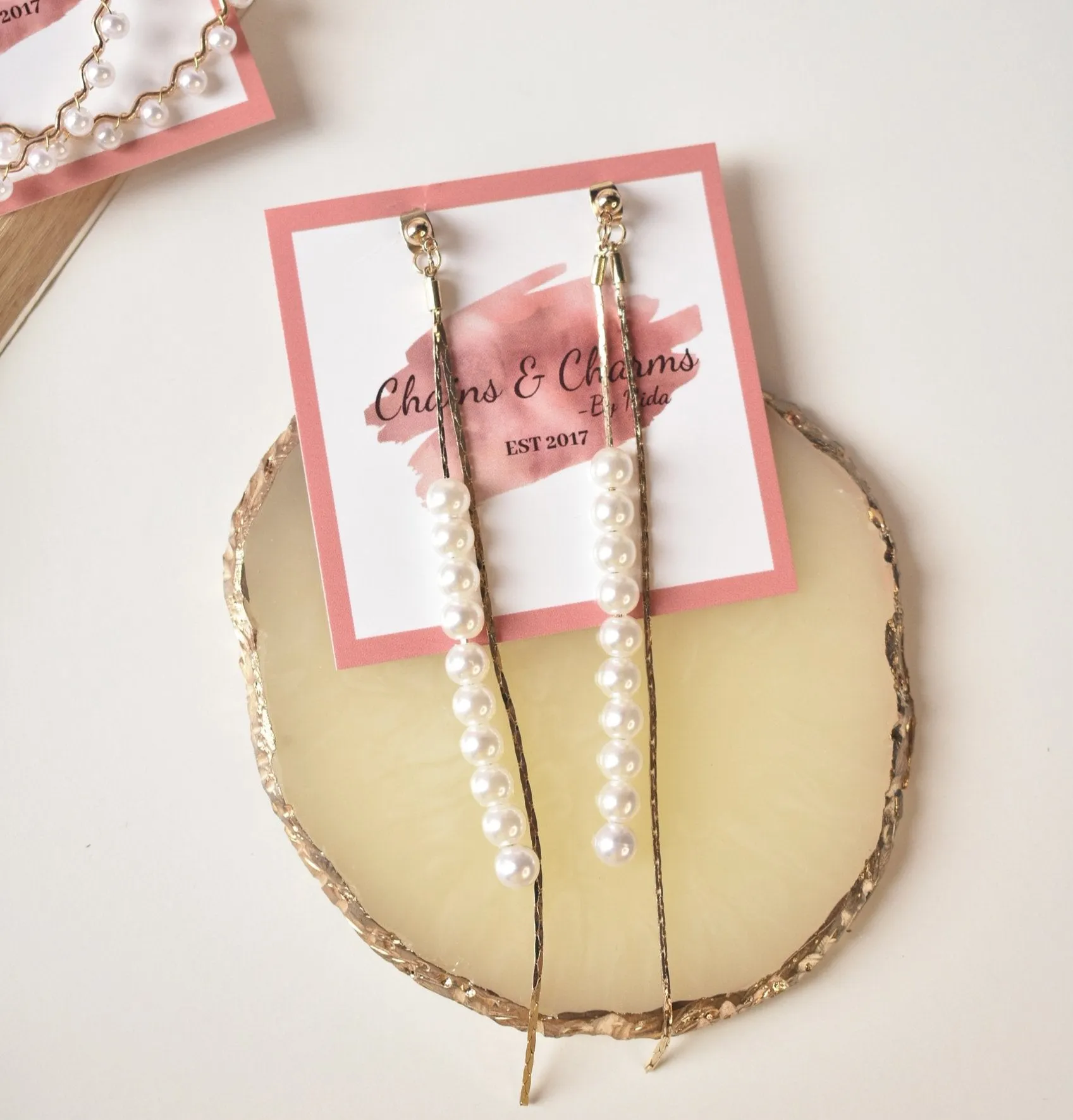 Pearlicious Needle Drop Danglers