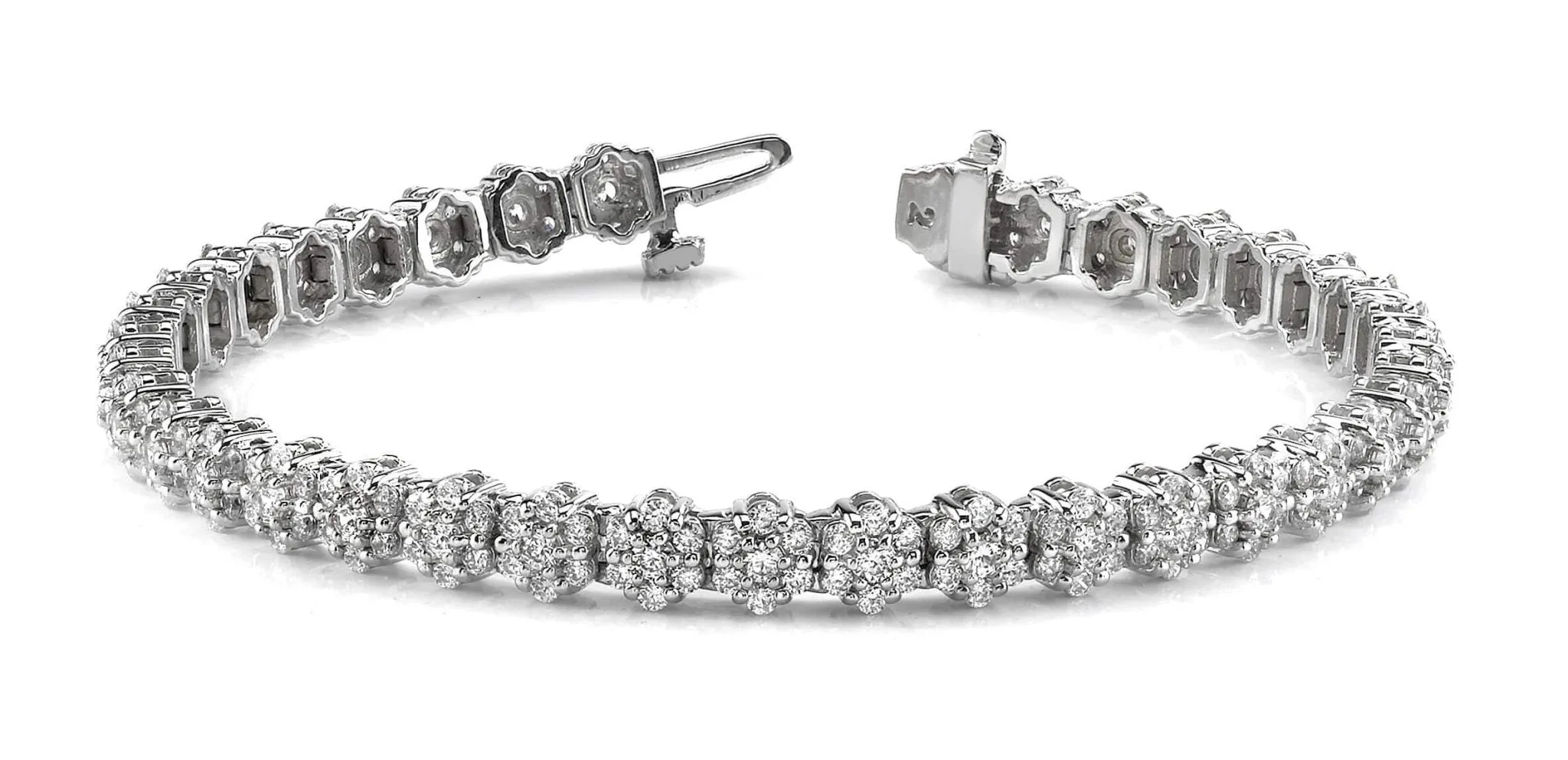 Pentagon Diamond Bracelet with 4.55 ct.(finished) 1.5mm, 2mm