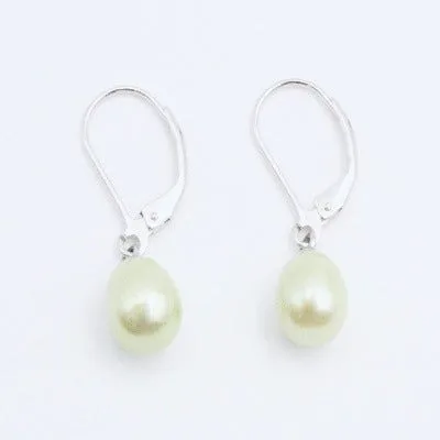 Peridot Pearl Earrings