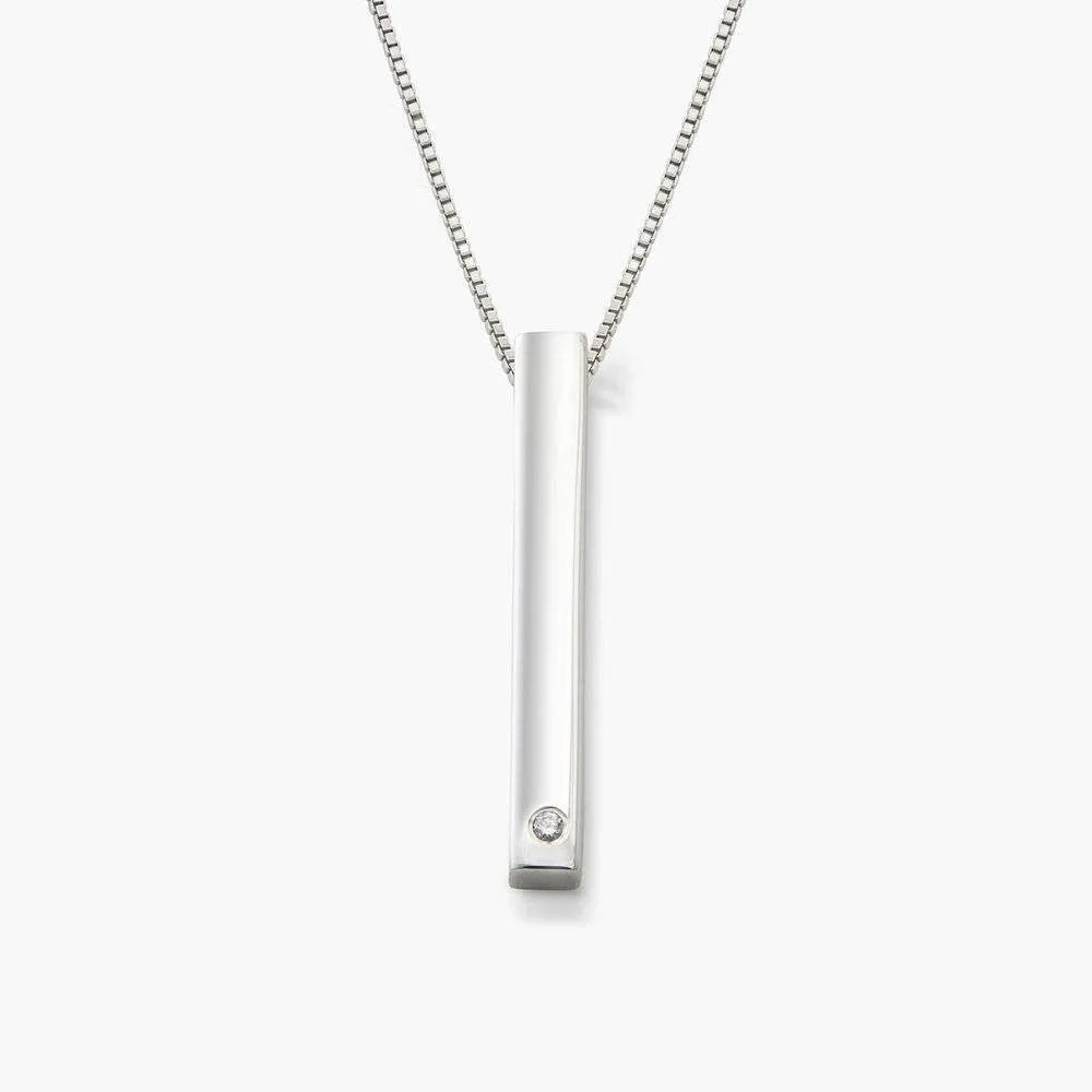 Personalize Pillar Bar Necklace