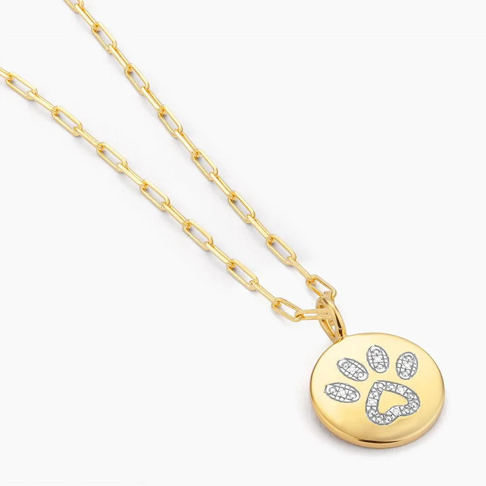 Pet lovers Paw Pendant Necklace