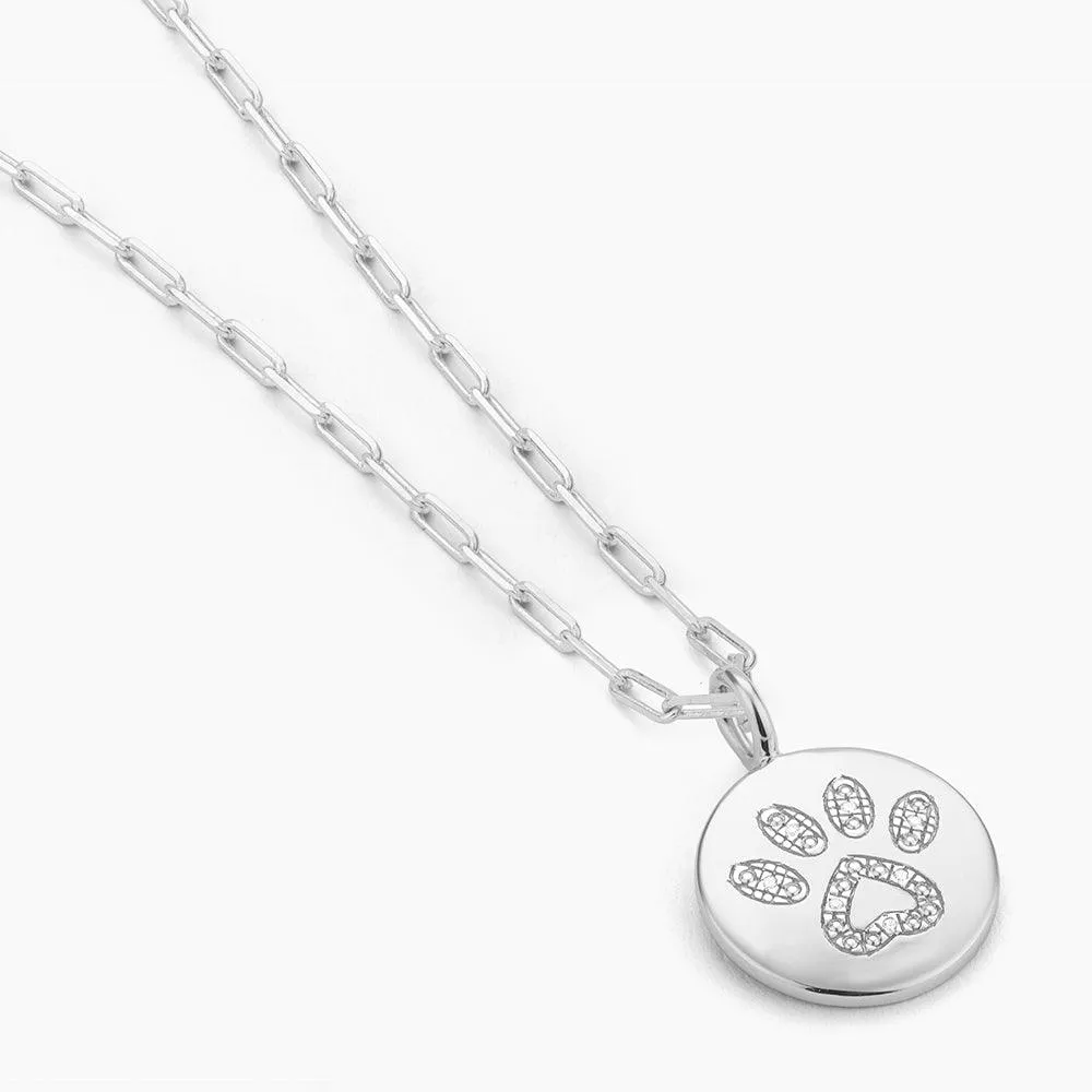 Pet lovers Paw Pendant Necklace