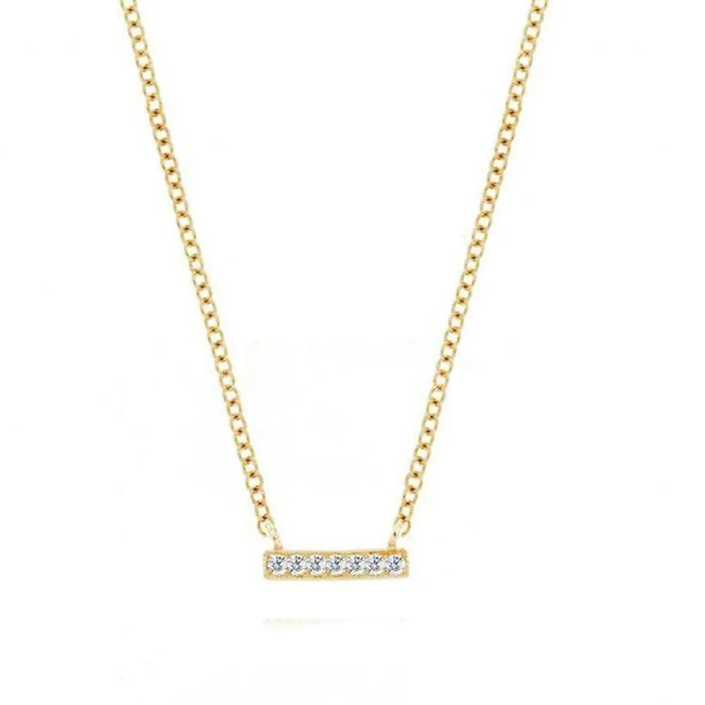 Petite Diamond Bar Necklace