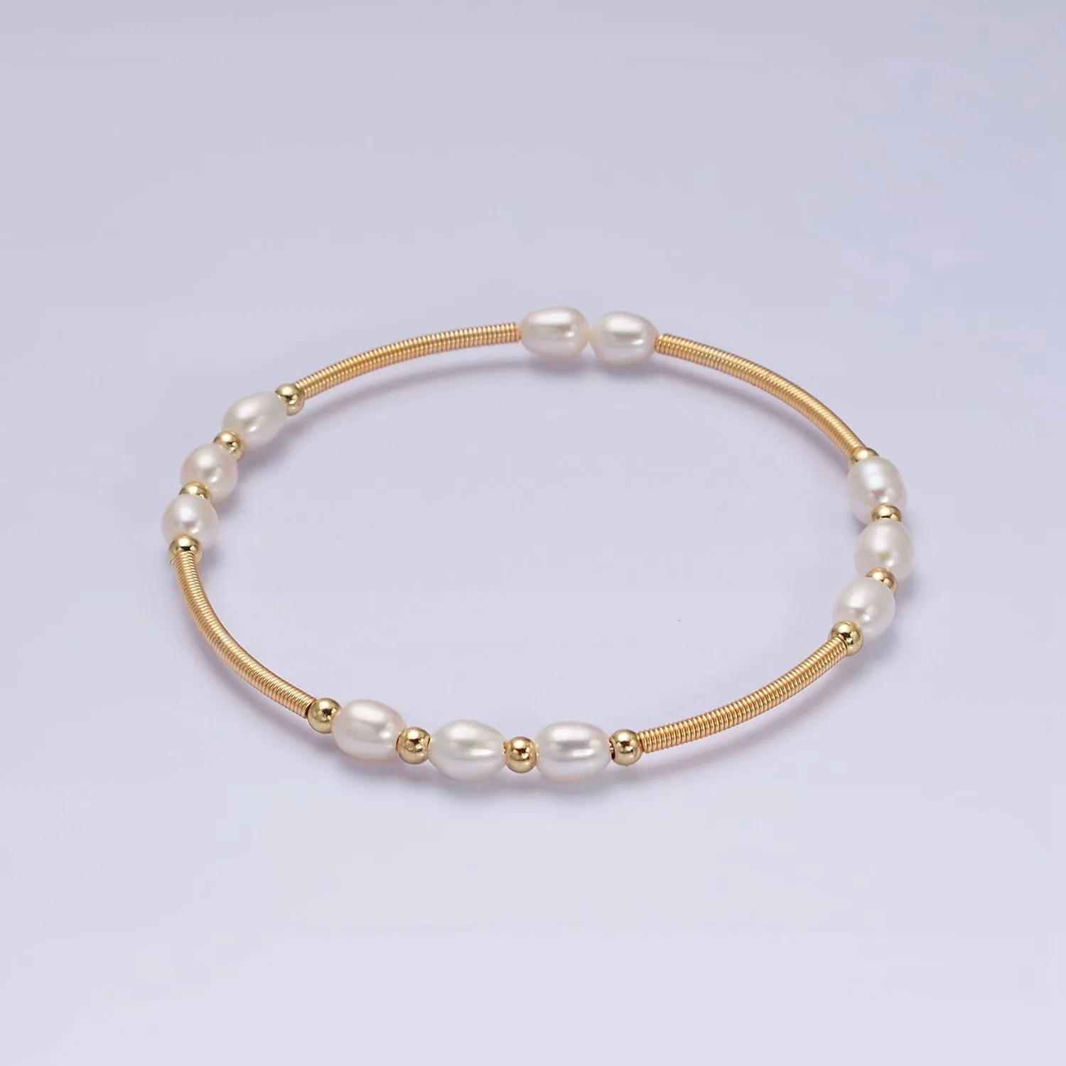 Petite Pearl Cuff Bracelet White or Pink Pearls Gold Filled Cuff bracelet Textured Bracelet WA1864 WA1865