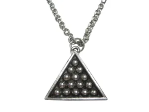 Pool Billiards Triangle Pendant Necklace