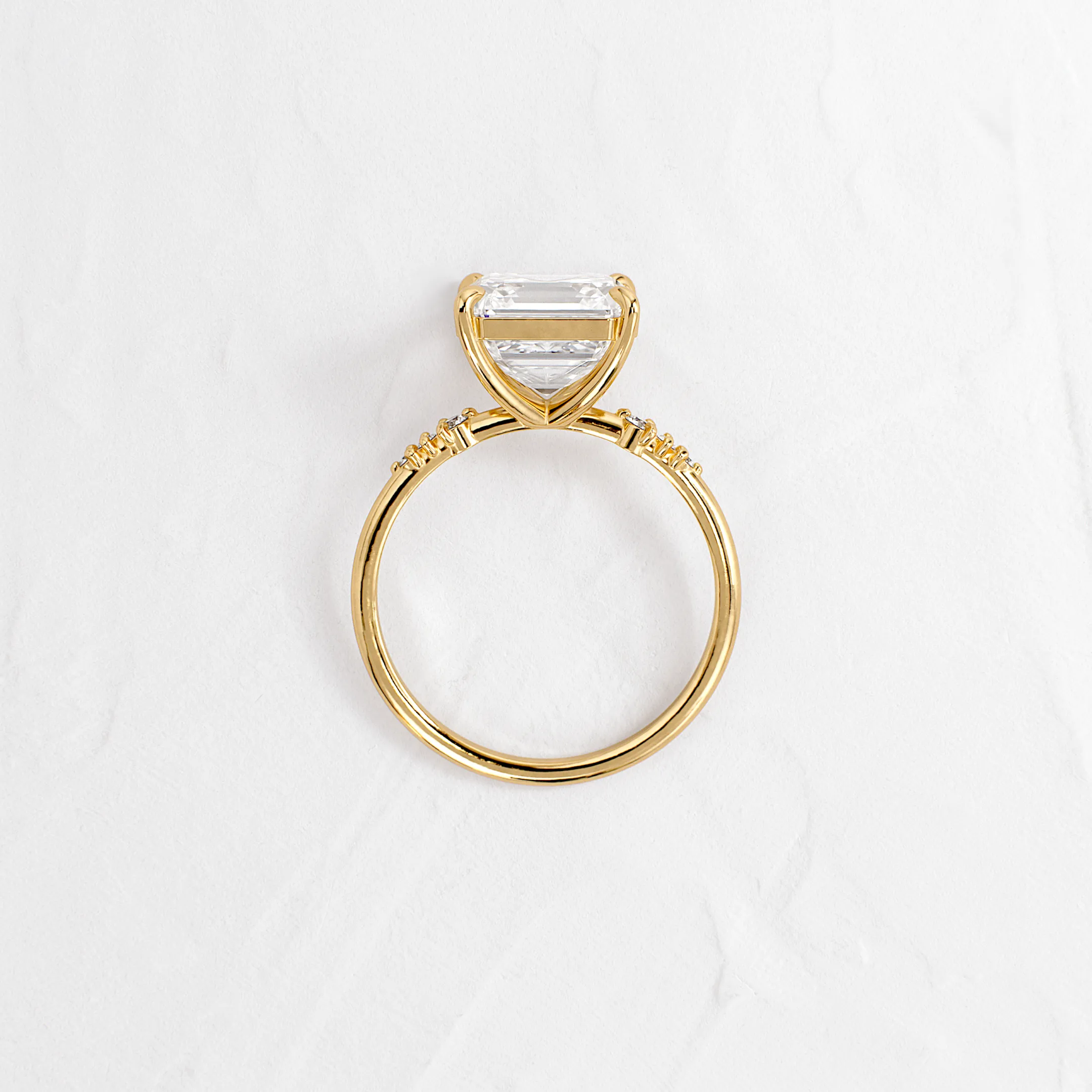 Poppy Seed Ring, Asscher Cut