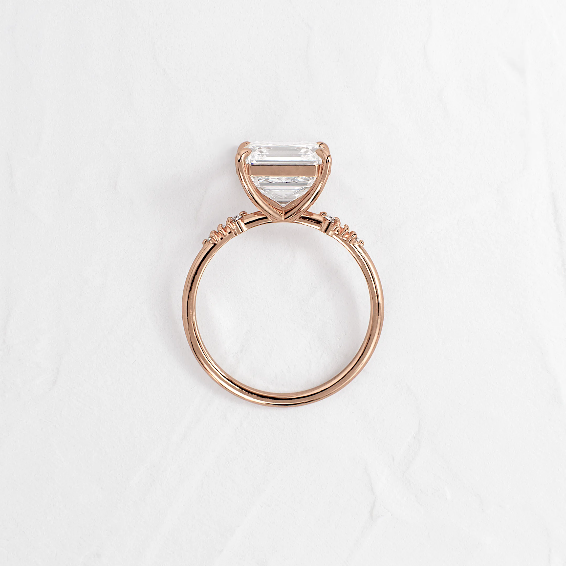 Poppy Seed Ring, Asscher Cut