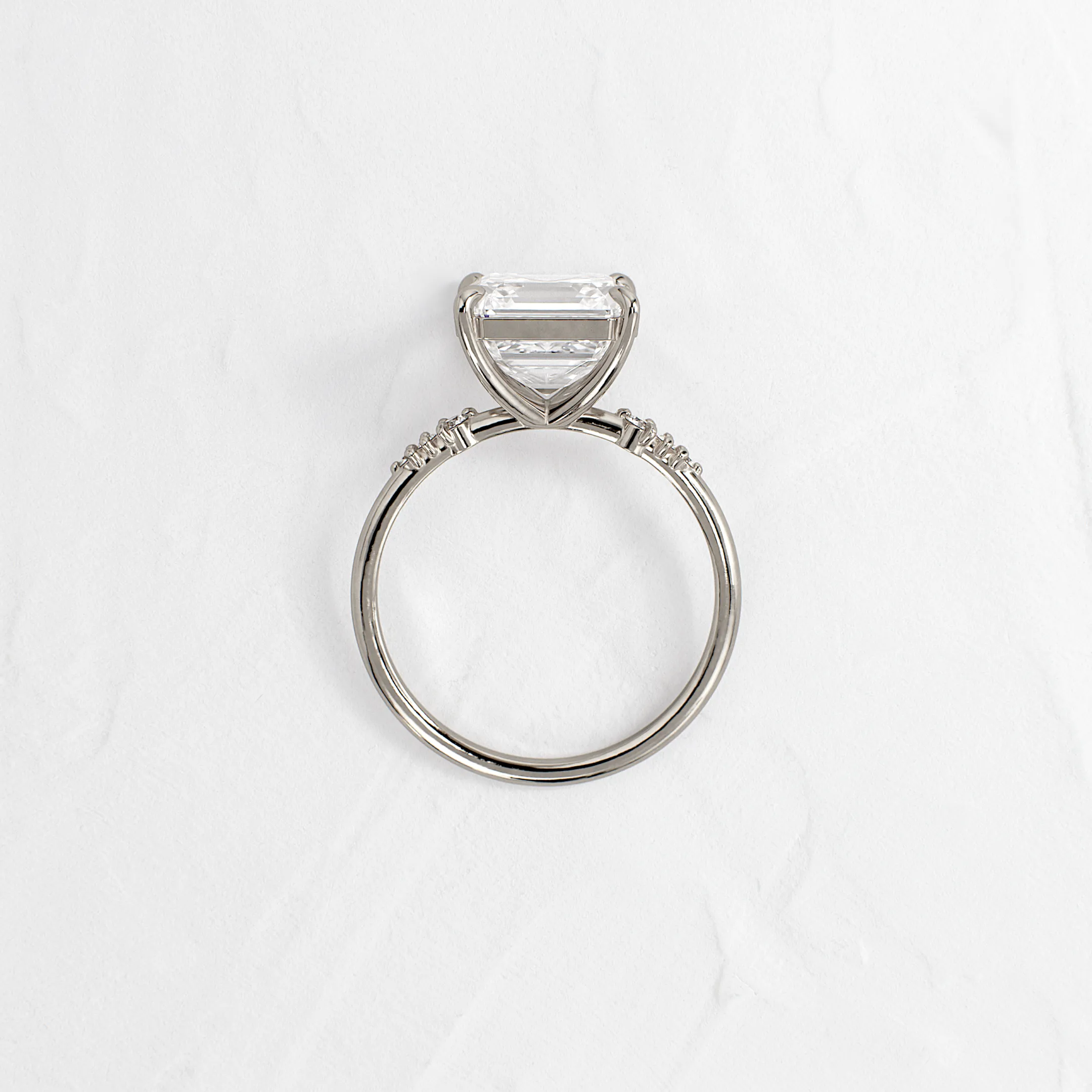 Poppy Seed Ring, Asscher Cut