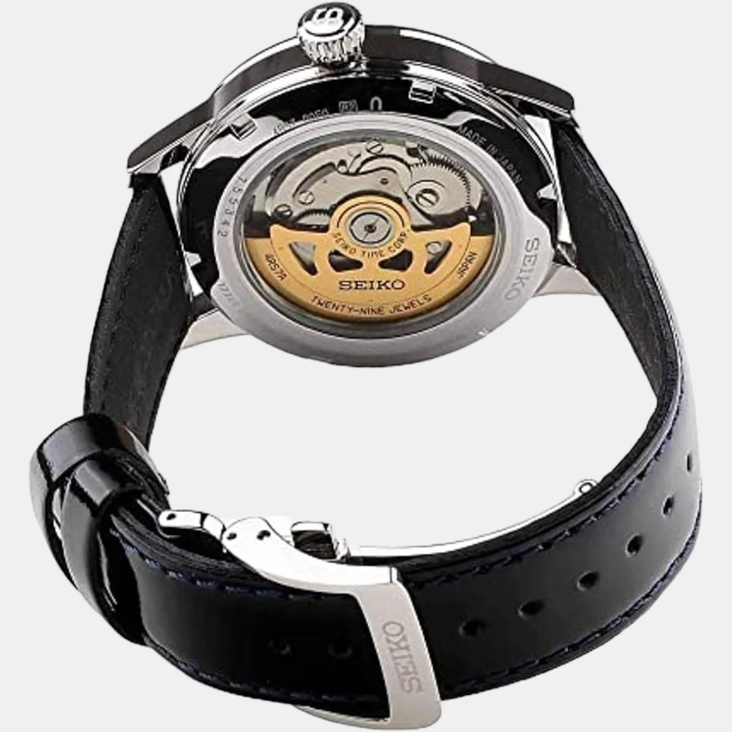 Presage Men Automatic Blue Dial Analog Leather Watch SSA343J1