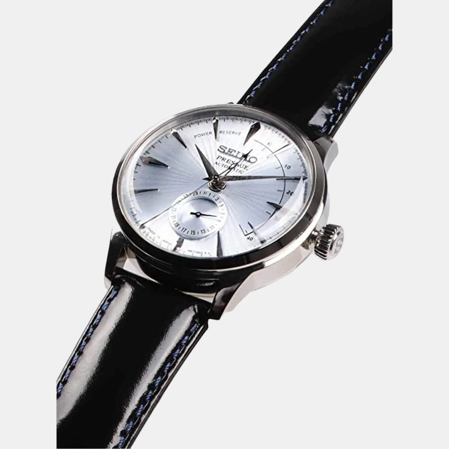 Presage Men Automatic Blue Dial Analog Leather Watch SSA343J1