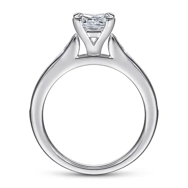 Princess Cut Diamond Channel Set Engagement Ring Mounting