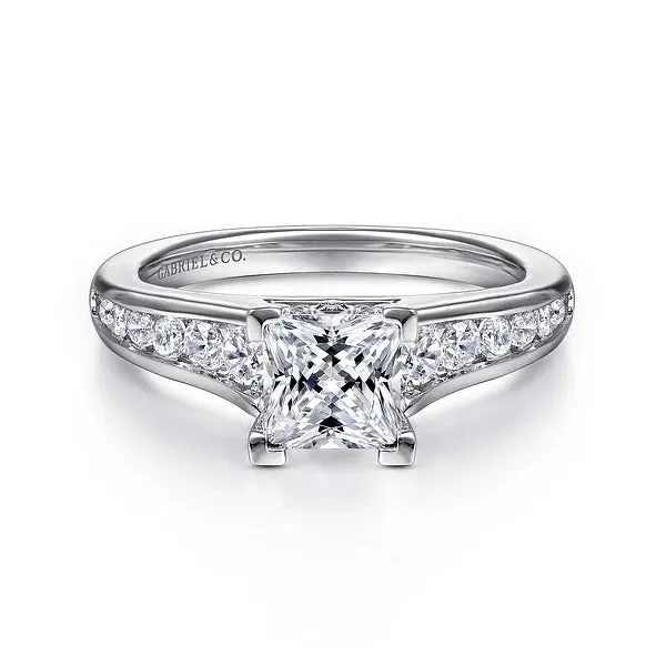 Princess Cut Diamond Channel Set Engagement Ring Mounting