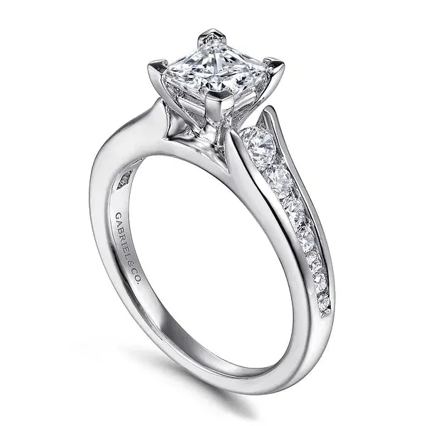 Princess Cut Diamond Channel Set Engagement Ring Mounting