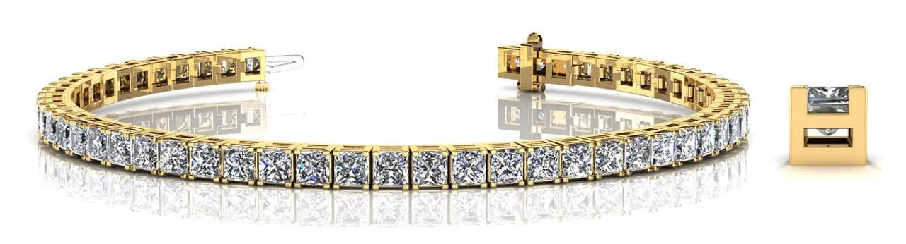 Princess Cut Dreams Lab-Grown Diamond Bracelet with 7.50 ct.(finished) 2.75mm