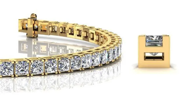 Princess Cut Dreams Lab-Grown Diamond Bracelet with 7.50 ct.(finished) 2.75mm