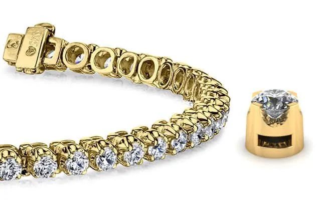 Prong Set Diamond Strand Lab-Grown Diamond Tennis Bracelet with 0.73 ct.(finished) 1.25mm