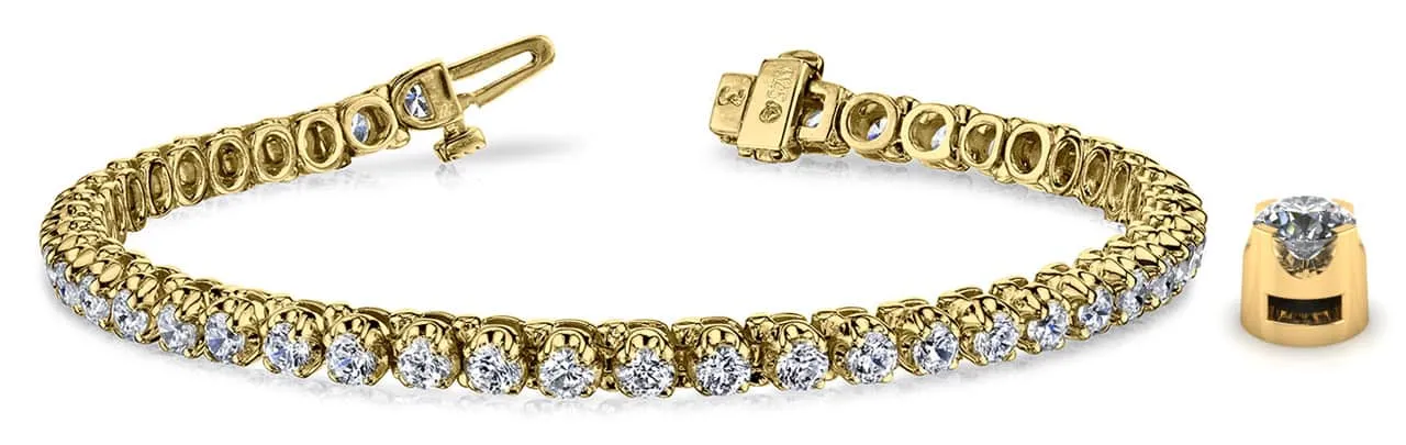 Prong Set Diamond Strand Lab-Grown Diamond Tennis Bracelet with 0.73 ct.(finished) 1.25mm