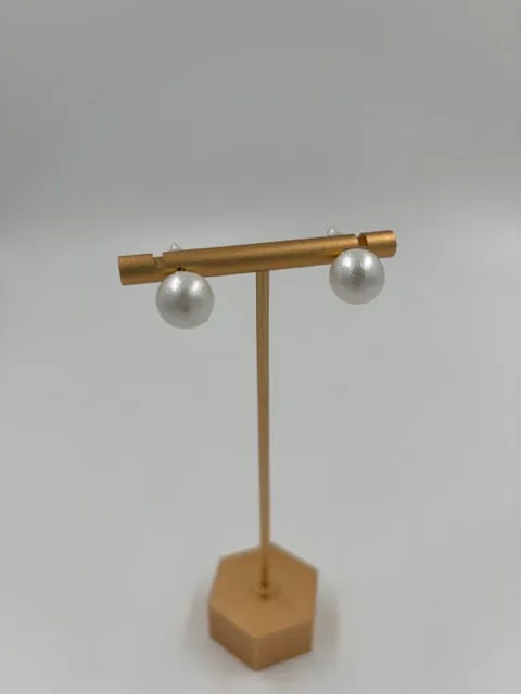 puff pearl earrings