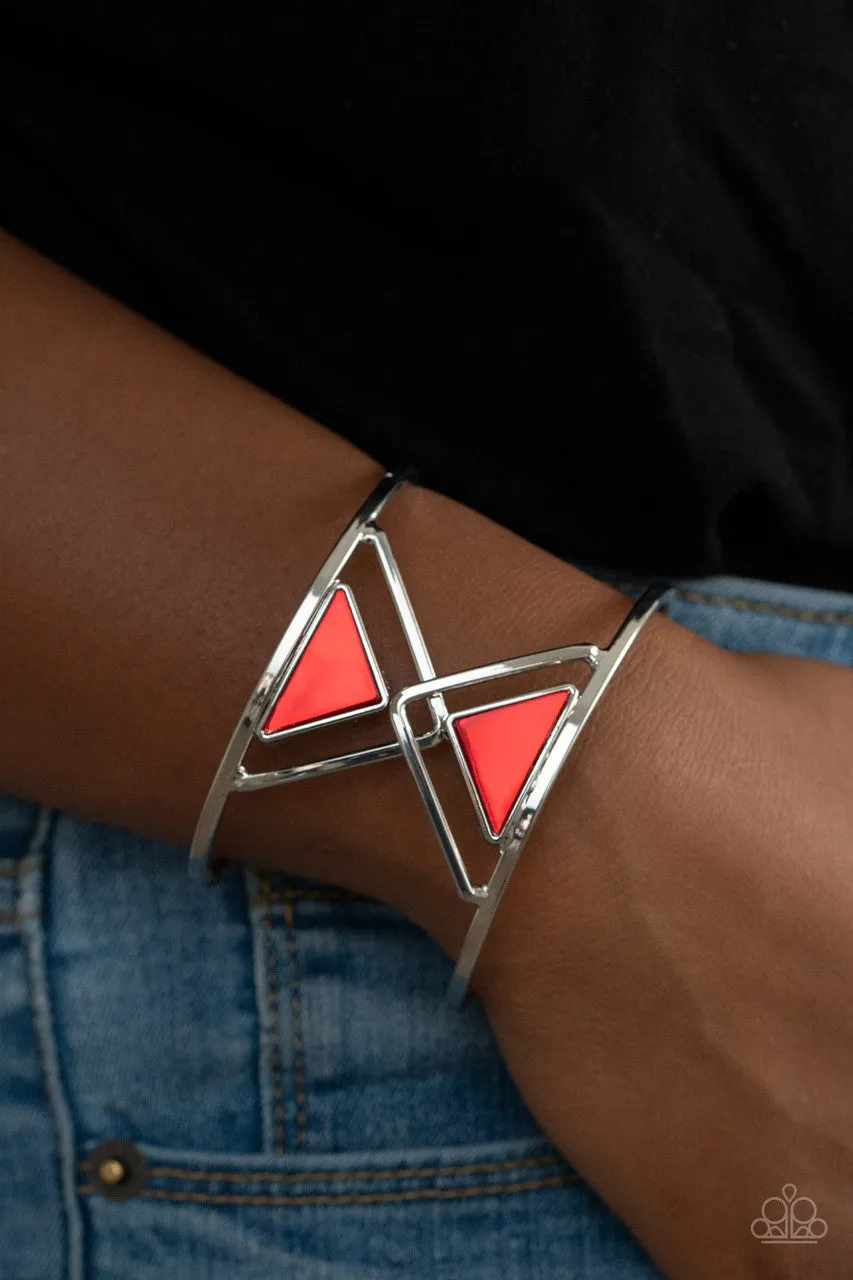 Pyramid Palace Red Paparazzi Bracelet