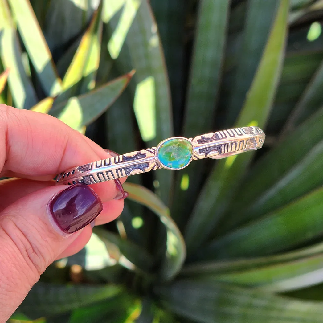 " Hana " Sonoran Gold Turquoise Cuff