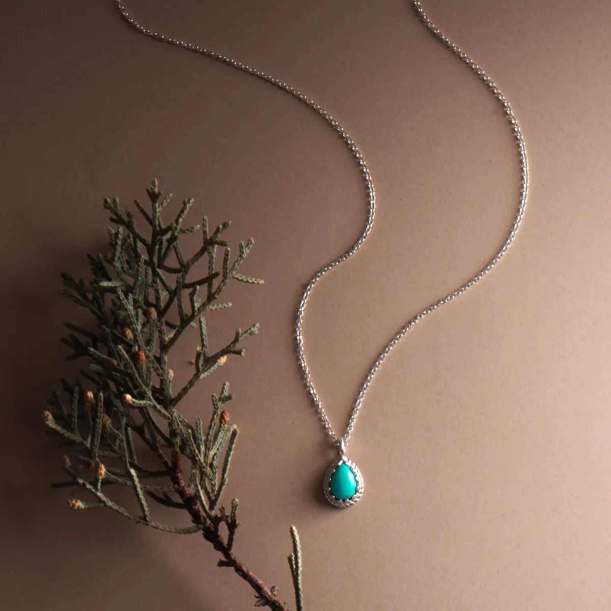Radiante: Turquoise Teardrop Pendant
