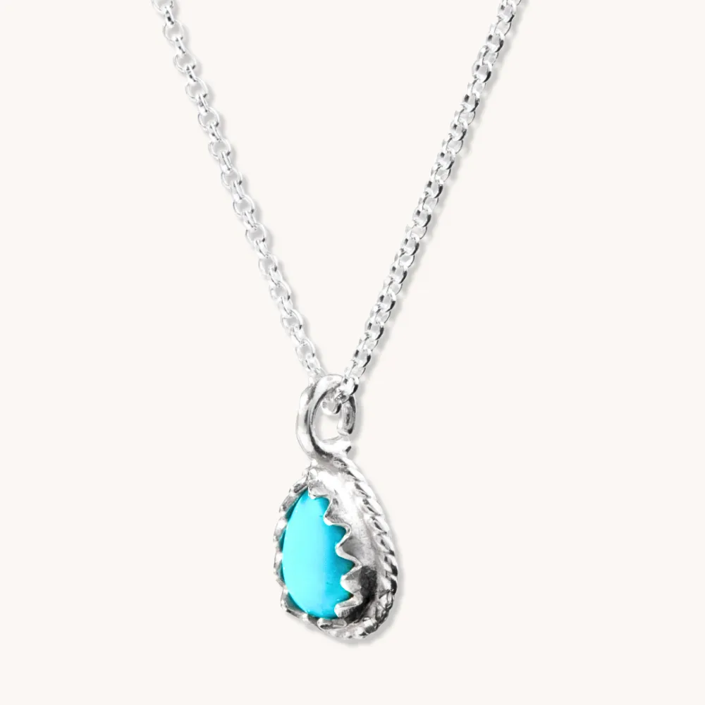 Radiante: Turquoise Teardrop Pendant