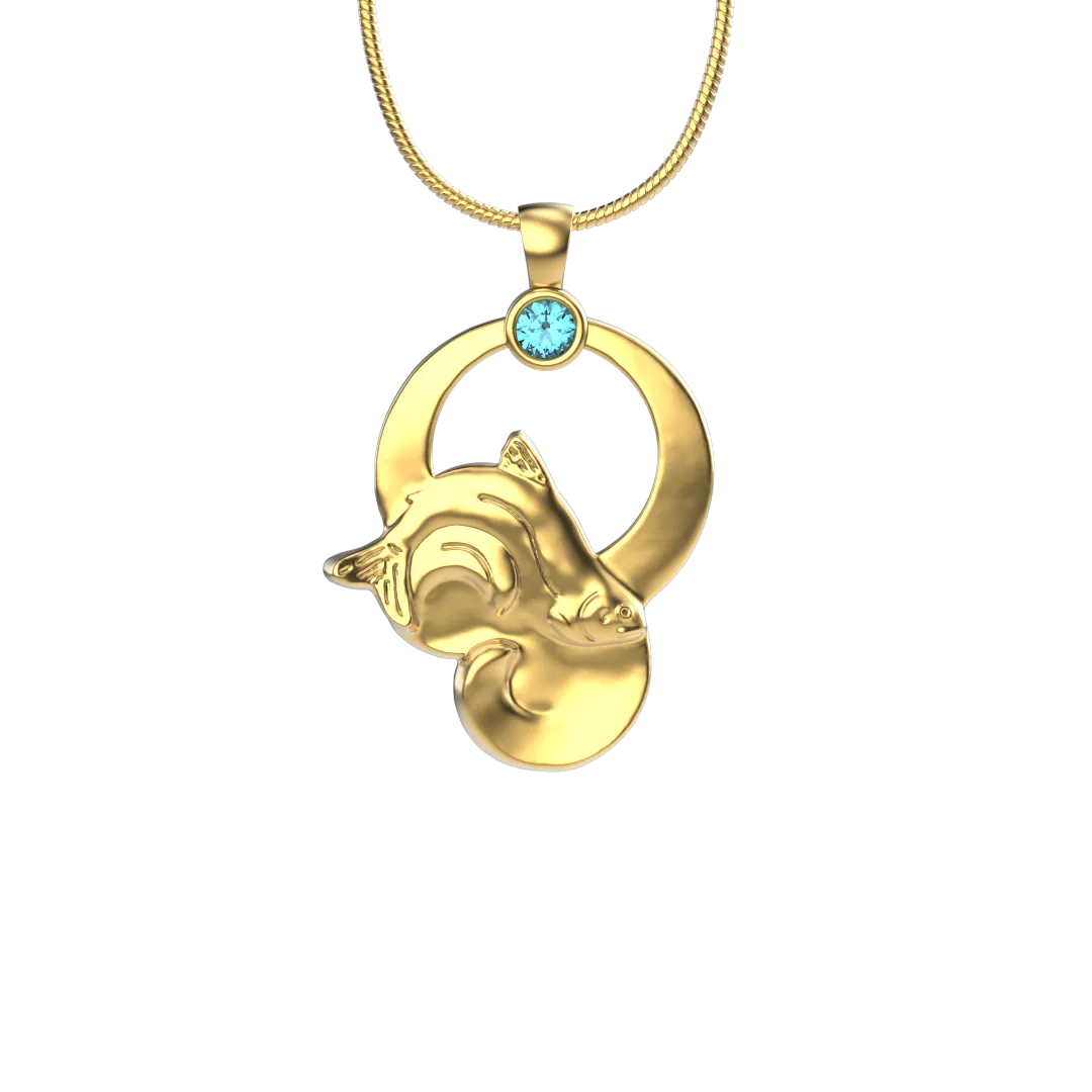 Rainbow Moon Pendant GOLD