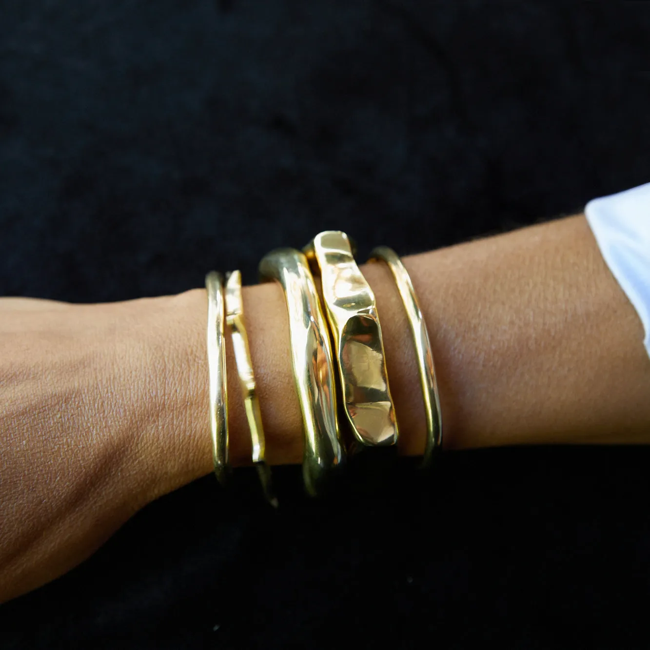 Raw Chunky Spike Cuff - 14K Gold Plated