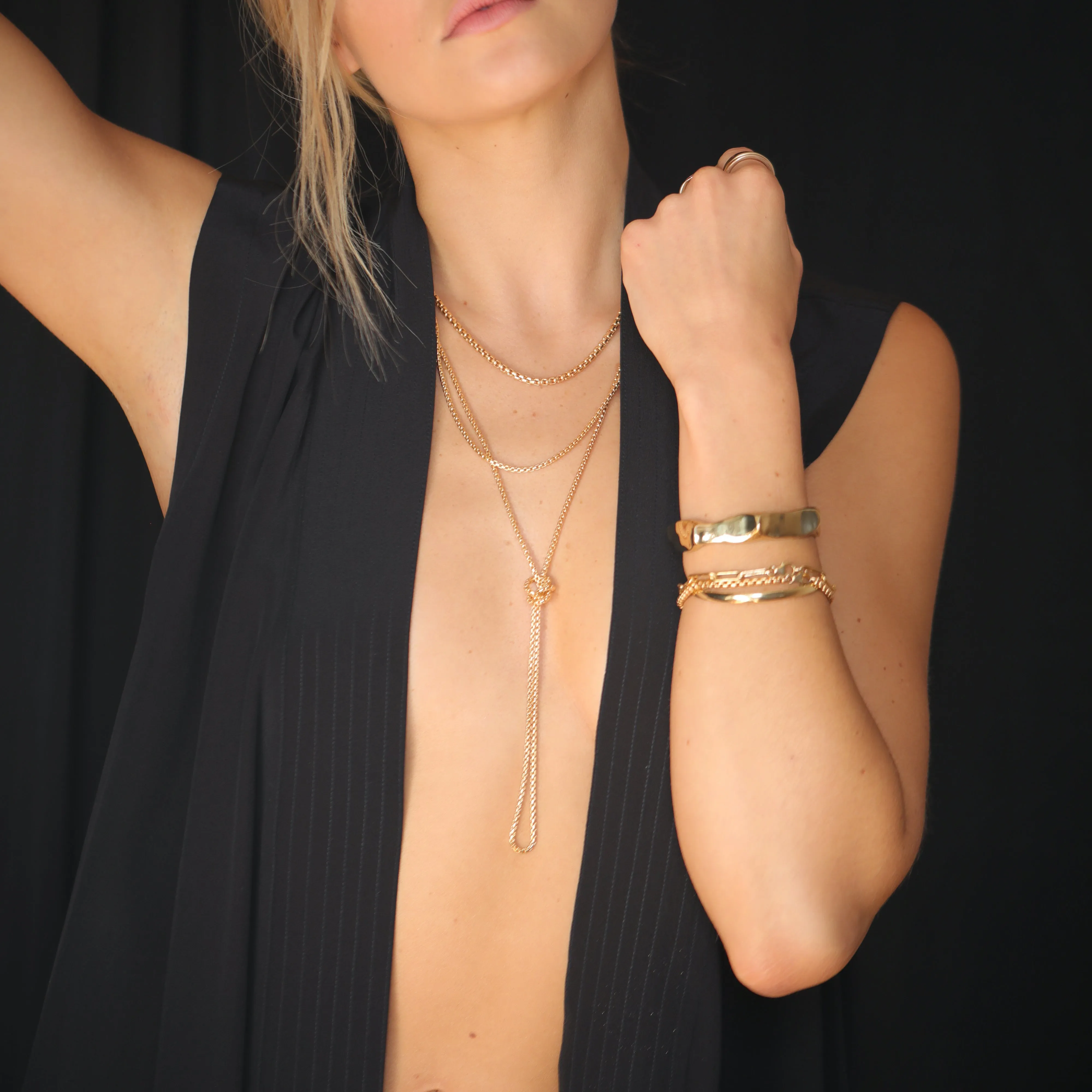 Raw Chunky Spike Cuff - 14K Gold Plated