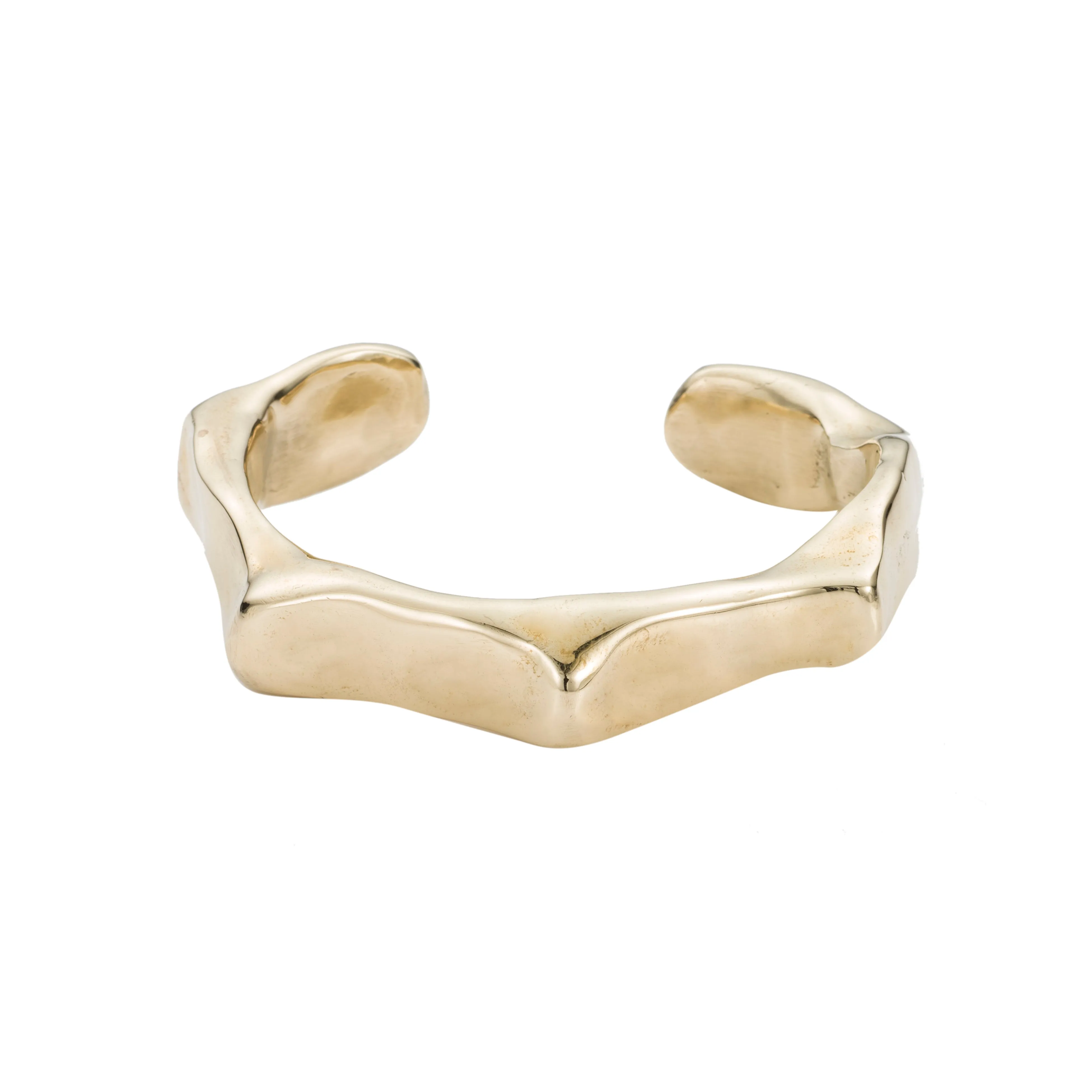 Raw Chunky Spike Cuff - 14K Gold Plated