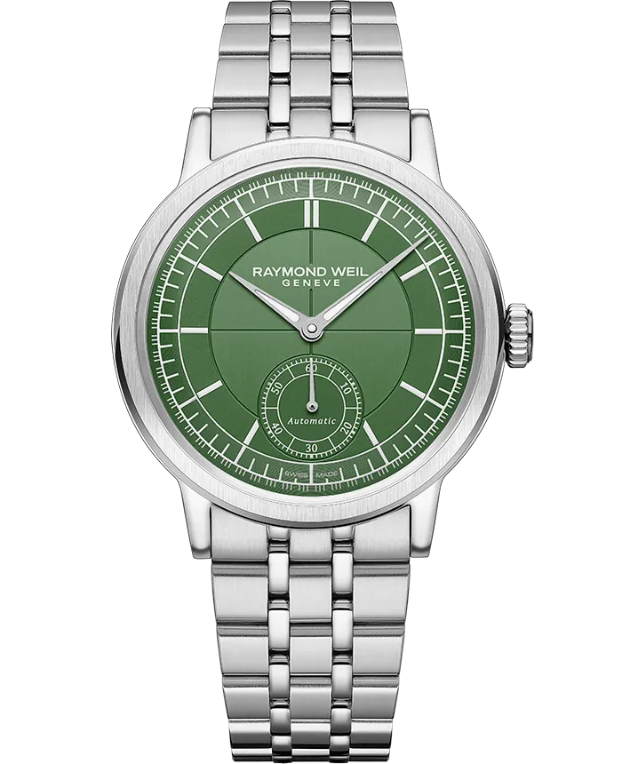 Raymond Weil Millesime Men's Automatic Small Seconds Watch British Racing Green 39.5 mm