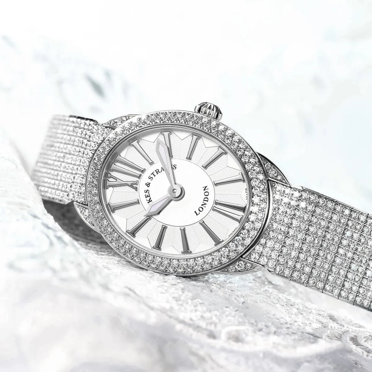 Regent Renaissance Ballerina 2833 Luxury Diamond Watch for Women - White Gold