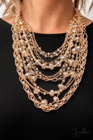 Reminiscent - 2022 Zi Collection - Gold Chains with Crystal Beads Paparazzi Necklace