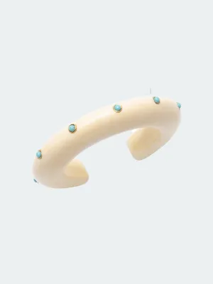 ridge cuff - dotted cream